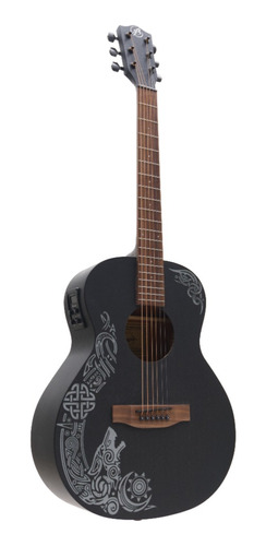 Guitarra Electroacústica Bamboo Ga-38 Nordic Wolf Con Funda