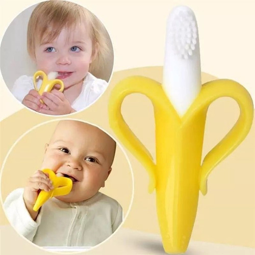 Llamadientes Mordedor Cepillo Dental Bebe Banano Masajeador