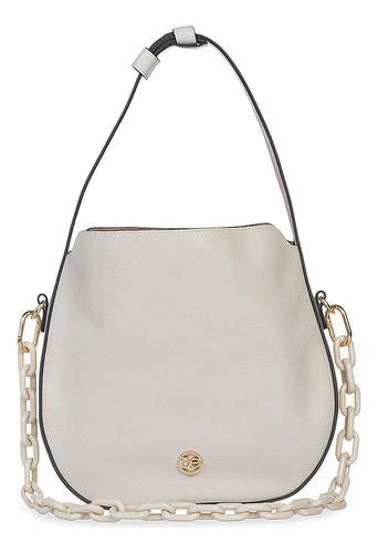 Bolsa Hobo Cloe Para Mujer Doble Función Asa Intercambiables Color Nude