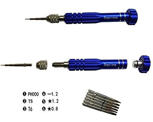 Dogxiong 6en1 Torx T5 T6 Phillips Tipo De Ranura De 0,8 Mm 1