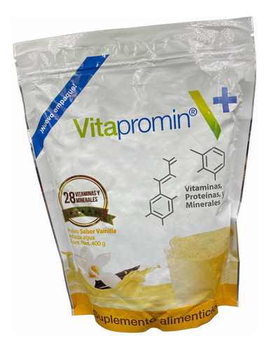 Vitapromin Polvo 400gr. (proteínas, Vitaminas Y Minerales) Sabor Vainilla