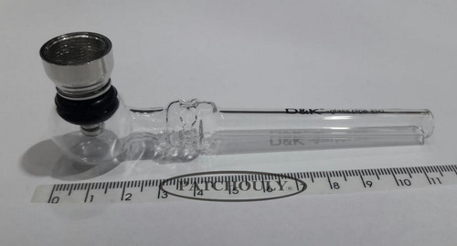 Imagen 7 de 7 de Pipa De Vidrio Pyrex Calavera Skull D&k Borosilicato 12 Cm.