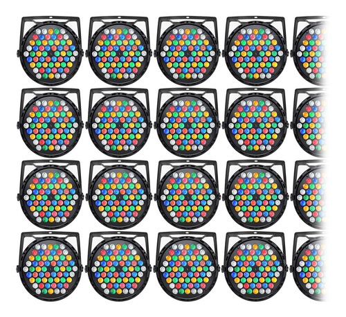 30x Refletor Slim Led Par 64 Rgbwa 60 Leds Cree De 3w Festas