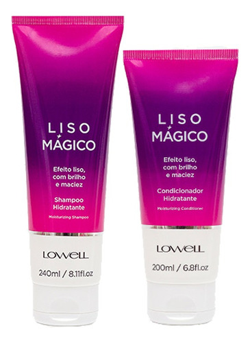 Liso Mágico Lowell Shampoo Hidratante + Condicionador