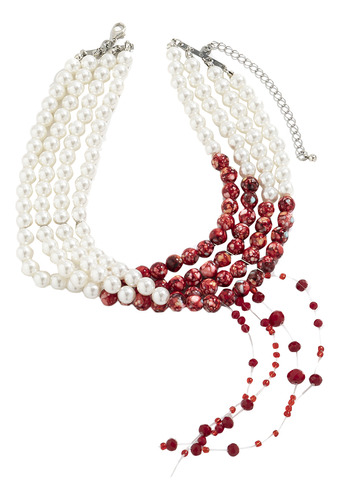 Conjunto De Collar De Perlas Góticas De Moda Para Mujeres Y