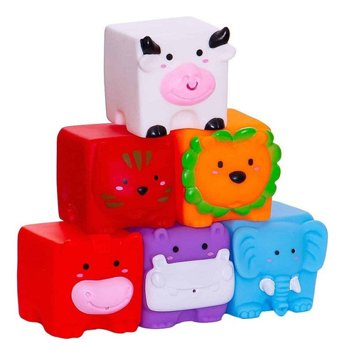 Cubos Apilables De Animalitos Agua - Bath Toys - Mazel Toys