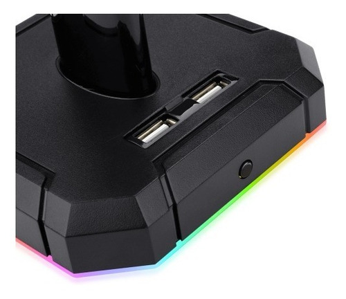 Imagen 5 de 7 de Soporte Para Auricular Redragon Scepter Pro Ha300 Rgb Hub !