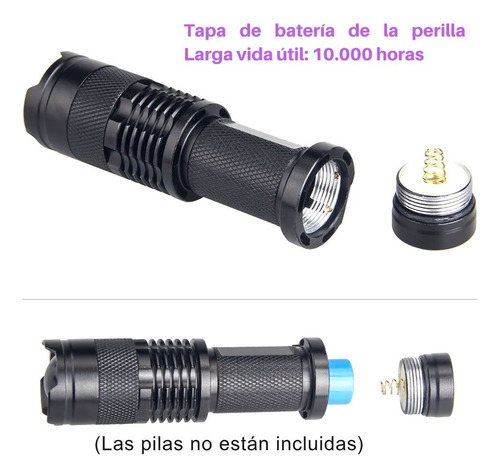 Linterna Uv 395 - Luz Ultravioleta Detector De Billetes
