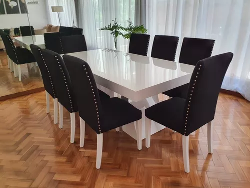 Mesa Comedor madera laqueada negra.