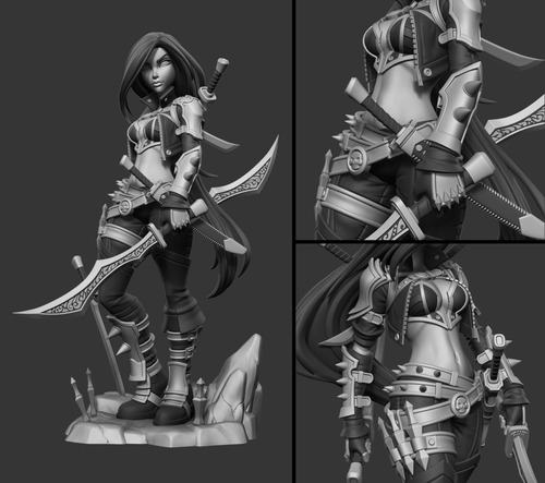 Katarina Archivo Stl Para Impresion 3d