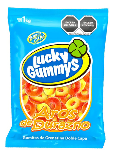 Lucky Gummy Aros De Durazno 1kg