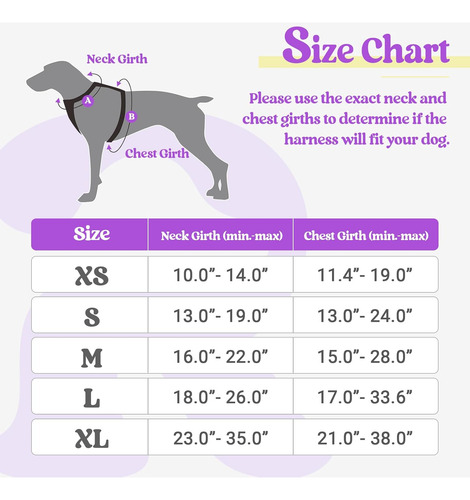 Arnés Para Perros Rabbitgoo No Pull, Ajustable, Talla L