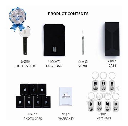 Bts Army Bomb V4 Lightstick Aplicación Original Concierto Bl