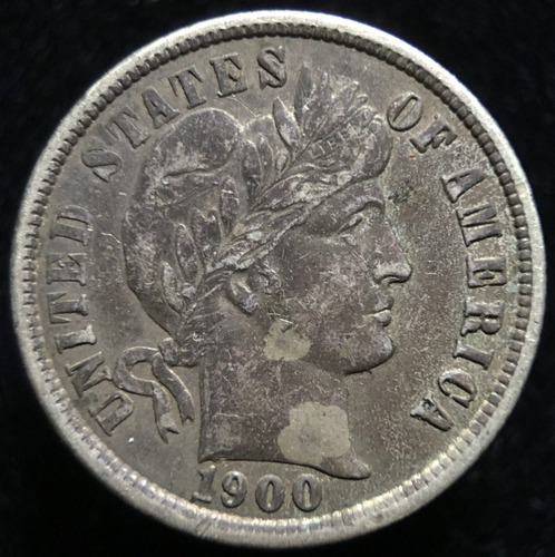  Estados Unidos, Dime, 1900. Plata. Vf