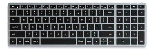 Teclado bluetooth Satechi Slim ST-BTSX2M QWERTY inglês US cor cinza e preto