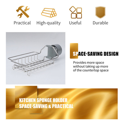 Sink Caddy: Organizador De Esponja Y Jabón Para Cocina Y Duc
