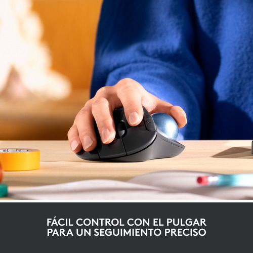 Mouse Trackball Inálambrico Logitech Ergo M575s, Grafito