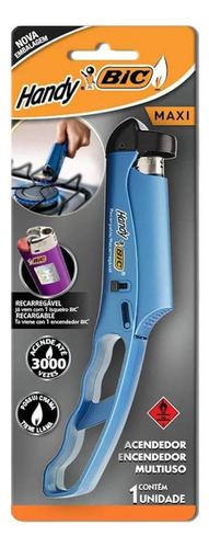 Acendedor Bic Handy Multiuso Fogão Recarregável Com Nf