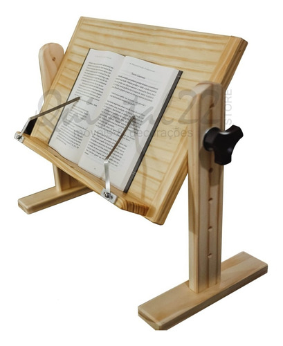 Suporte Apoio Mesa Leitura Com Prendedor De Páginas 35cm