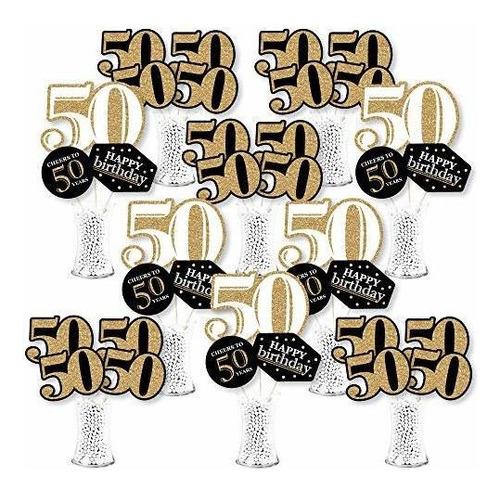 Big Dot Of Happiness Adult 50th Birthday - Gold - Palos De 