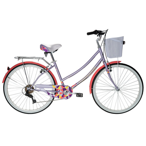 Bicicleta Oxford Cyclotour Aro 26 Mujer 6v Lila Coral