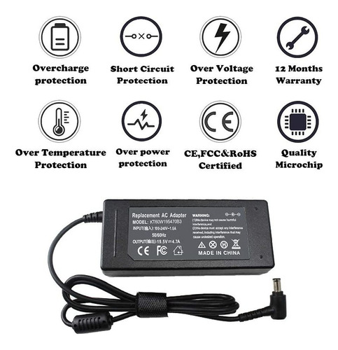 19.5v 4.7a 90w Ac Power Adapter Charger For Sony Vaio Series