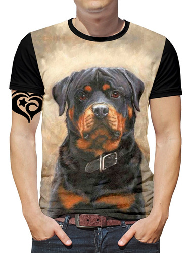 Camiseta Rottweiler Masculina Cachorro Cão Animal Blusa