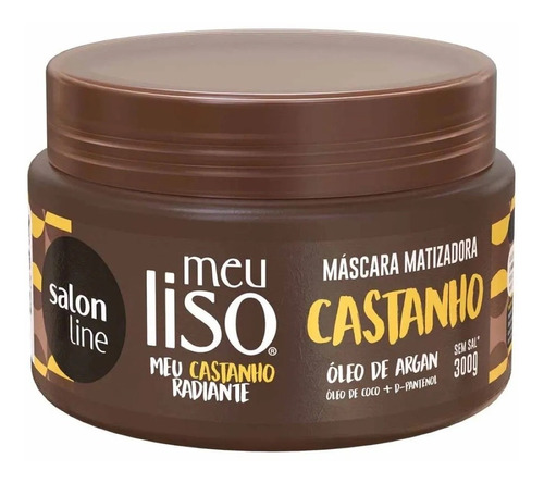 Salon Line Meu Liso Castanho  Mascara Matizadora 300gr