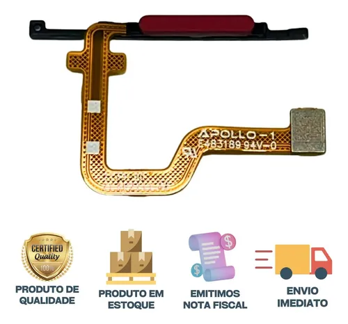 Flex Sensor Biométrico Digital Para Moto G32 Vermelho Xt2235