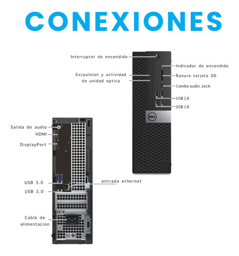 Equipo Pc Dell Optiplex 27 Core I7 6th 16gb Ram 512gb Ssd (Reacondicionado)