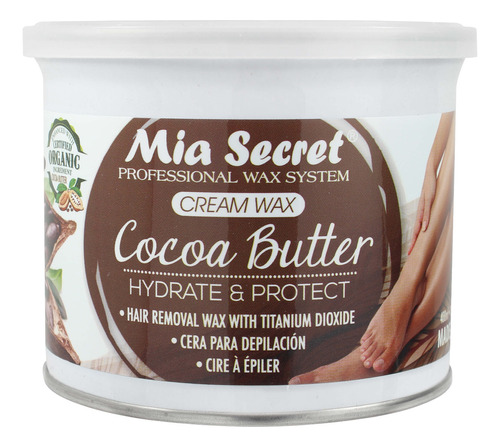 Cera Crema Depilacion Cocoa Butter Mia Secret 400 Gr