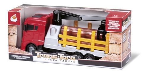 Imagem 6 de 9 de Brinquedo Caminhão Tora De Madeira Com Guindaste Articulado