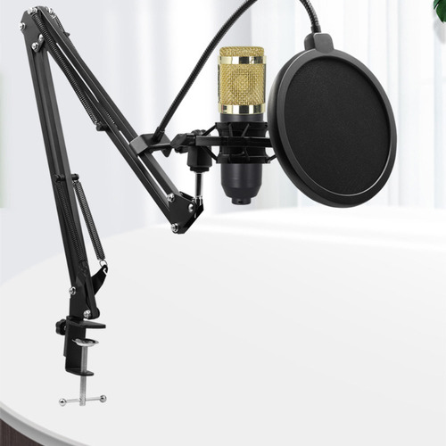 Kit De Microfone Condensador Bm800 Placa De Som Externa Usb