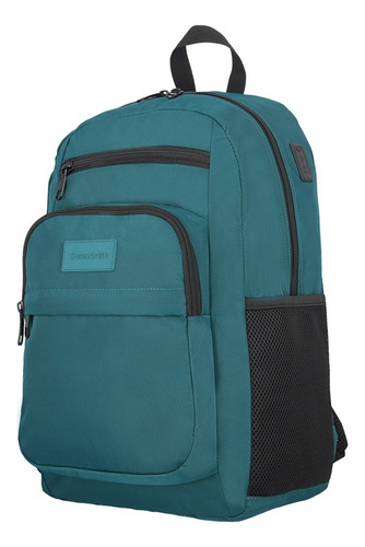 Mochila Samsonite Hammer Porta Notebook Color Verde Diseño De La Tela Lisa