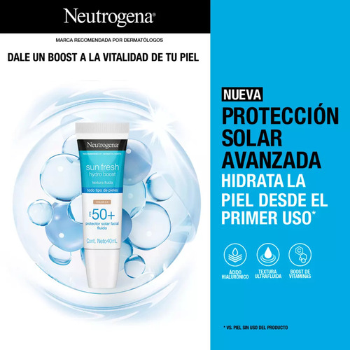 Protector Solar Fps50 Neutrogena Sun Fresh 40ml | Color 2.0