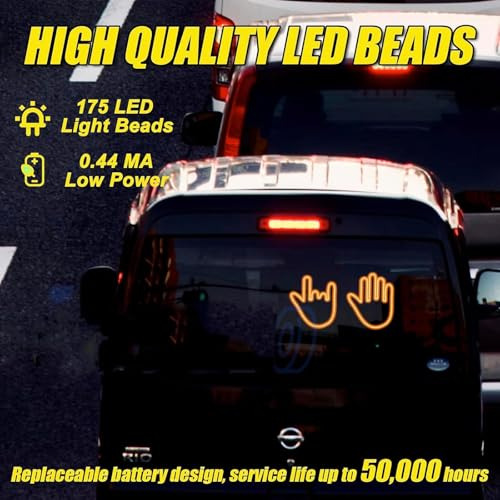 Señal Luces Led Divertidas Para Dedos De Coche Con Control R