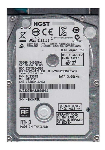 Disco Duro Sata 500gb Hgst Pc Escritorio