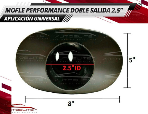 Imagen 3 de 9 de Mofle Escape Deportivo Doble Salida 2.5 PuLG Acd Performance