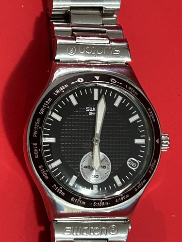 Relógio Swatch Dial Black Prateado Prateado Preto (Usado)