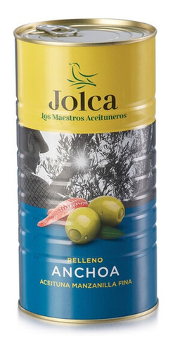 Aceitunas Rellenas Anchoas Gourmet Lata 1.45 Kg Jolca