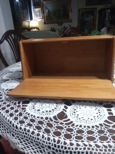 Porta Pan De Madera De Pino 42 Cm Ancho X 22 Cm Ancho