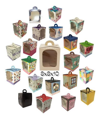  Cajas Para 1 Cupcake Con Nido (x6 Unidades)