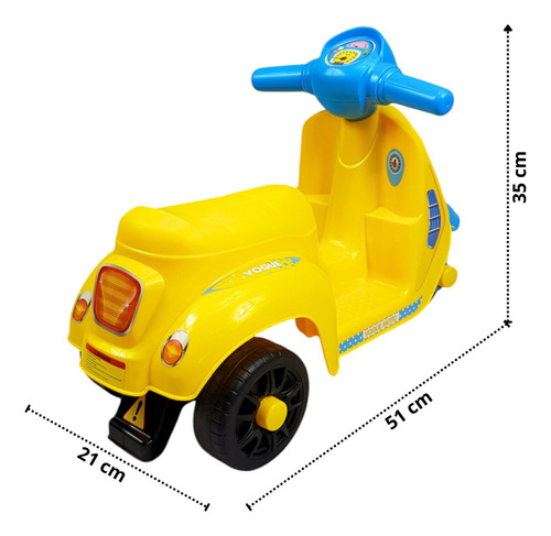 Montable Correpasillos Para Niños Juguete De Equilibrio moto Color Amarillo