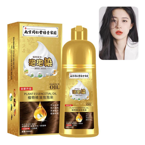 Champú Tinte Cabello Instantáneo Planta Burbujas