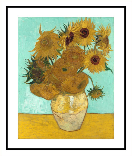 Cuadro Jarron Con Doce Girasoles Van Gogh 50x60