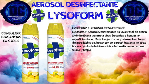 Desinfectante En Aerosol Lysoform 360cm X 10 Unidades