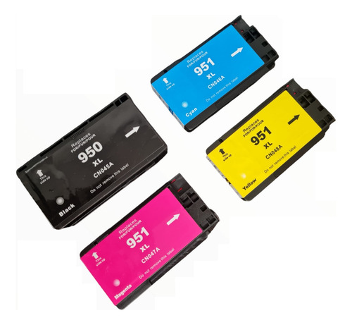 Pack 4 Cartuchos Tinta Compatible 950 951xl 8100 8600 8620