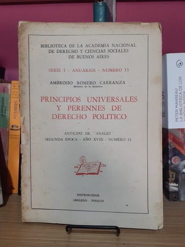 Principios Universales Y Perennes De Derecho Politico. Ambro