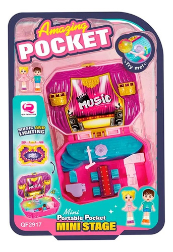 Playset Muñeca Miniatura Pocket Mini Stage Con Luz Y Sonido