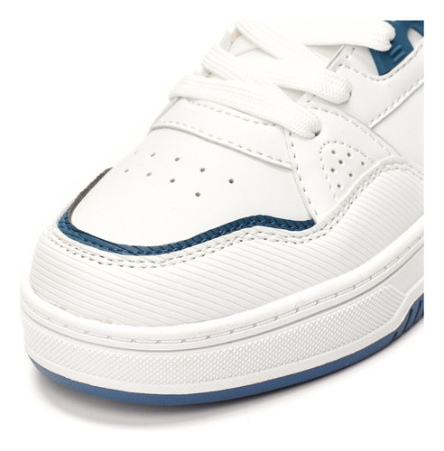 Zapatilla Colegial Blanca Y Azul Board Atomik